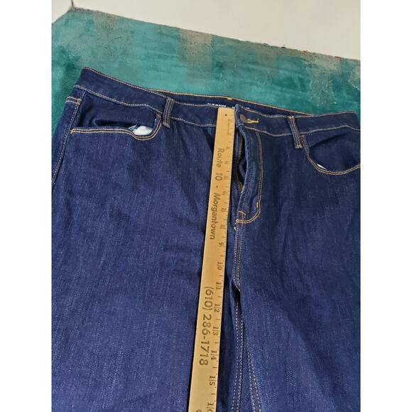 Old Navy Jeans Size 16 Womens Blue Stretch Denim Pants High Rise Ladies Flared - Picture 7 of 12